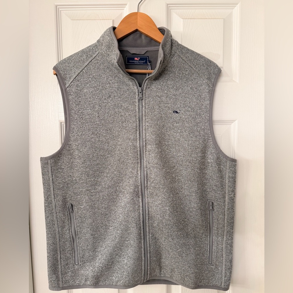 Vineyard Vines Men’s Heather Grey Fleece Vest